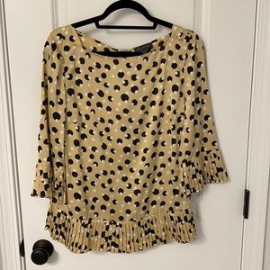 THE LIMITED Three-Quarter Sleeve Pleat Top